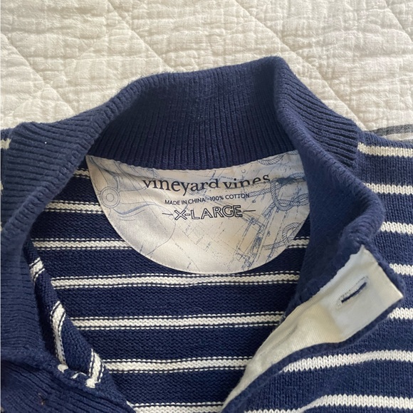 Vineyard Vines Blue Striped Sweater XL - Picture 5 of 5